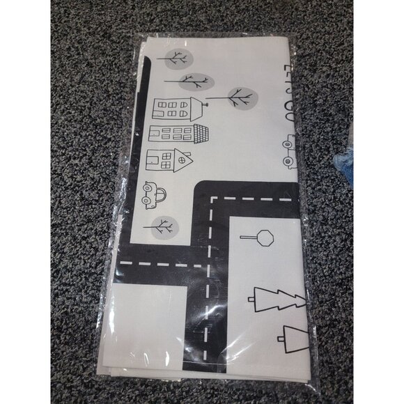 Black & White Canvas Décor Wall Hanging 14" x 28" with Road & Tree Design - Picture 2 of 3